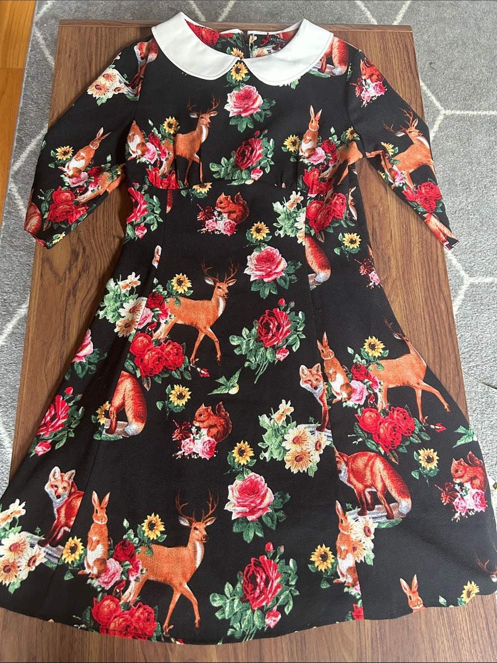 Hell Bunny size small dress deer fox squirrel bunny